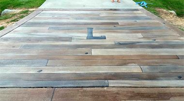 Wood Stamped Concrete Corona Riverside